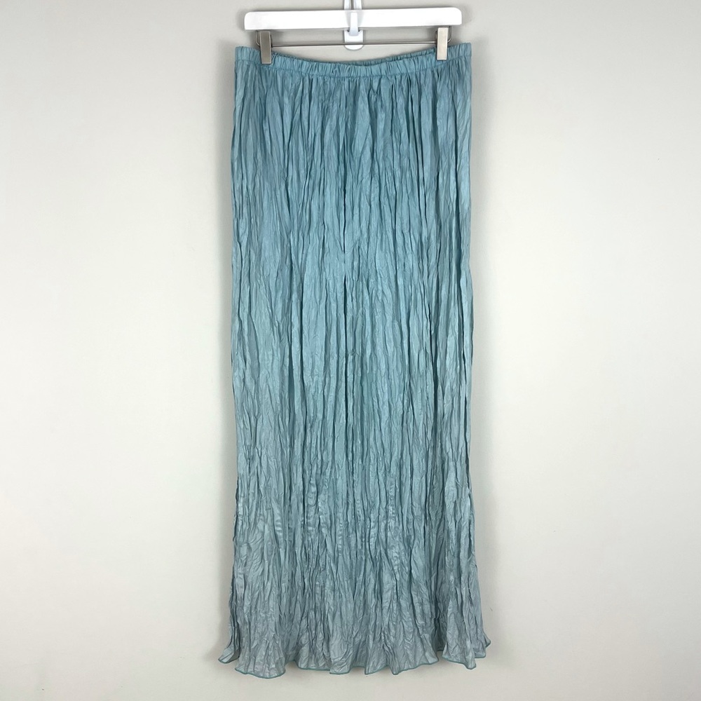 Lee Anderson Pleated Crinkle Maxi Skirt